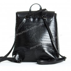 Жіночі рюкзаки R023 black-crocodile-glyanec