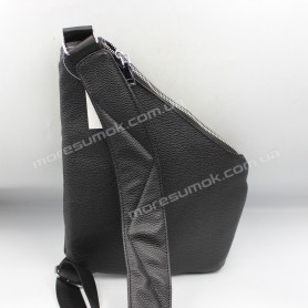 Мужские бананки 858-1 black-pu