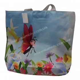 Пляжні сумки 065 light blue-white-a