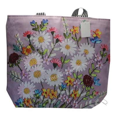 Пляжні сумки 065 pink-gray