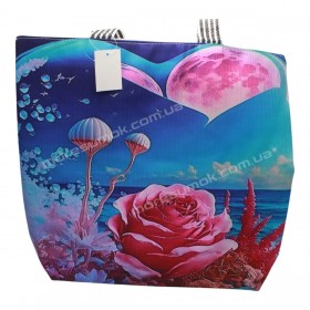 Пляжні сумки 065 light blue-white-b