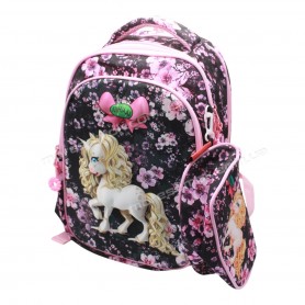 Шкільні ранці C017 light pink-black