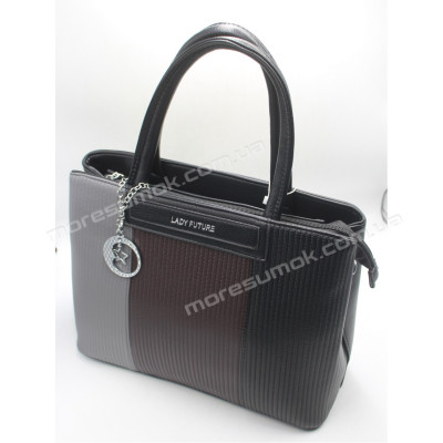 Сумки жіночі 6209 black-coffee-gray