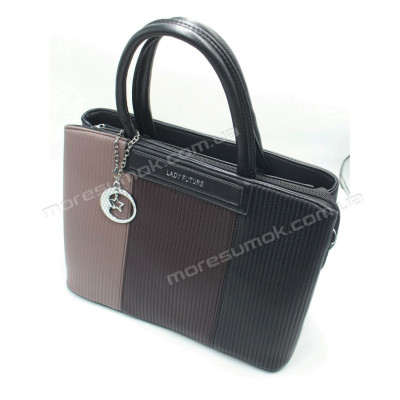 Сумки жіночі 6209 black-coffee-khaki